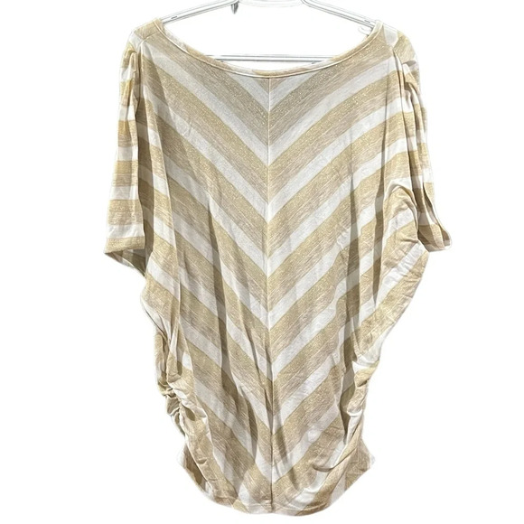 Guess size Medium. Gold and white stripped top, cinched sides - Picture 2 of 5